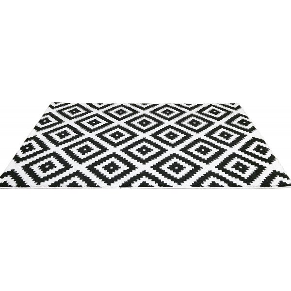 Intersect teppe 120 x 170 cm - Sort/hvitt