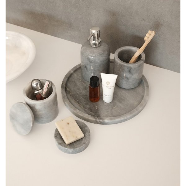 5-delt baderomssett i grå marmor fra Verona 5-delt baderomssett i grå marmor fra Verona