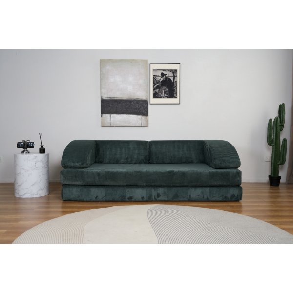 Grnn kordflyelssovesofa 3-seter - Lincoln