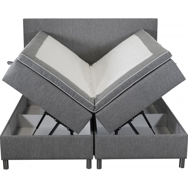 Seng 180x200 cm med oppbevaring grå boksseng Seng 180x200 cm med oppbevaring grå boksseng