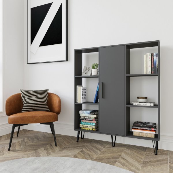 Peoria bokhylle - Antrasitt Peoria bokhylle - Antrasitt