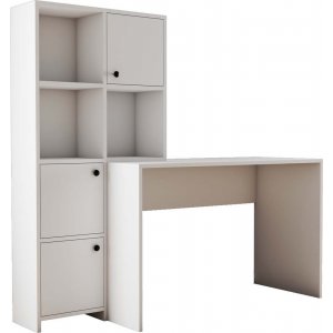 Silence skrivebord 156,8 x 51,5 cm, venstre - Hvit