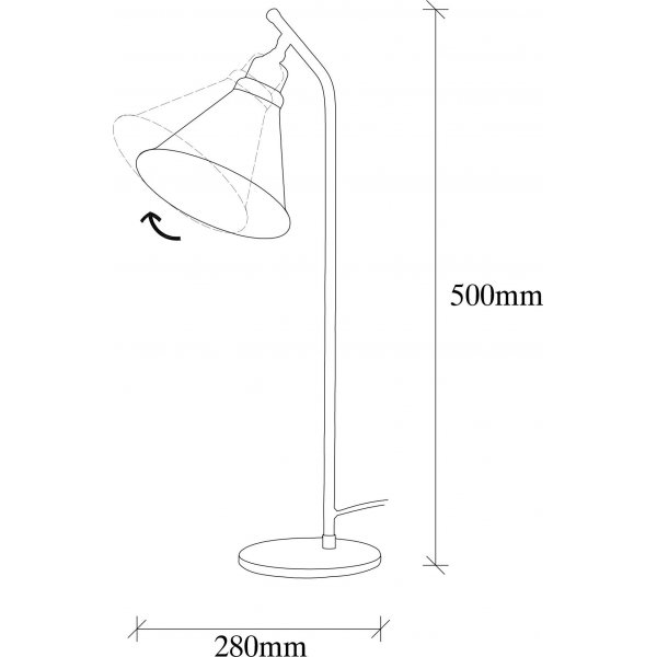 Sivani bordlampe 2 - Svart/gull Sivani bordlampe 2 - Svart/gull