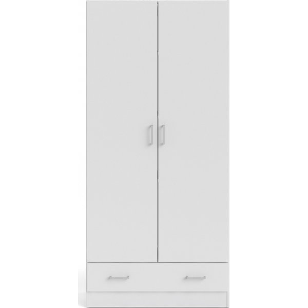 Garderobe hvit 80 cm bred og 170,5 cm hy