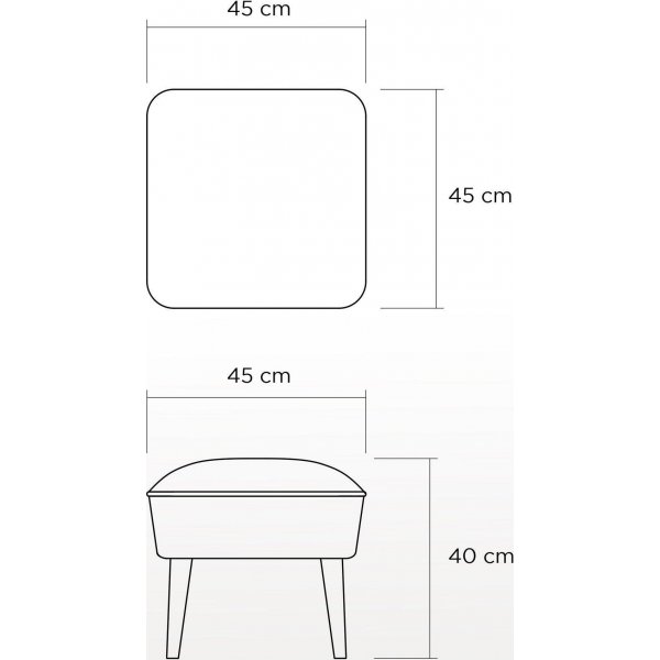 Damo puff 18 - Flerfarget Damo puff 18 - Flerfarget