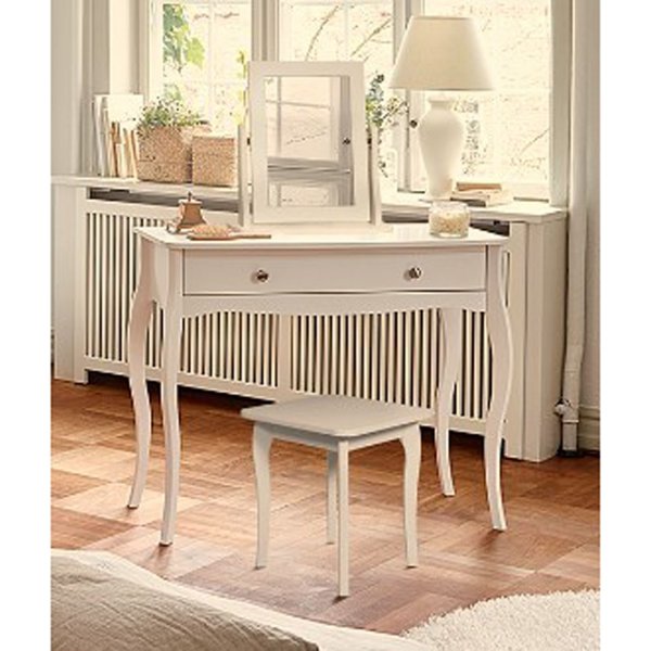 Barokk bordspeil - Hvit Barokk bordspeil - Hvit