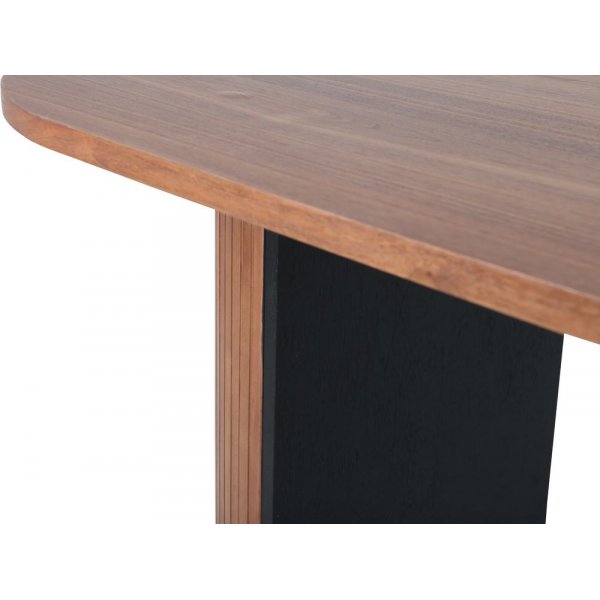 Inter ovalt spisebord - Valntt/svart