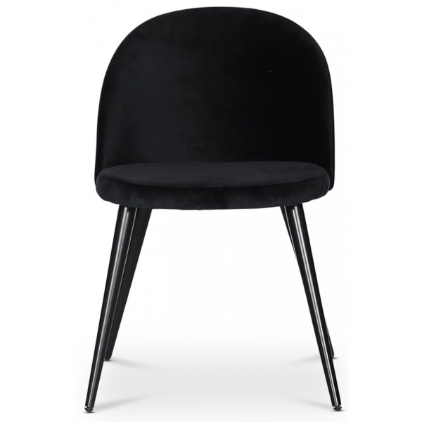 Alice stol - Svart fløyel / Svarte ben Alice stol - Svart fløyel / Svarte ben