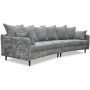 Gotland 4-seter buet sofa 301 cm - Oxford mrkegr