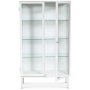 Cliff vitrineskap i metall (highboard) - Hvit / Klarglas