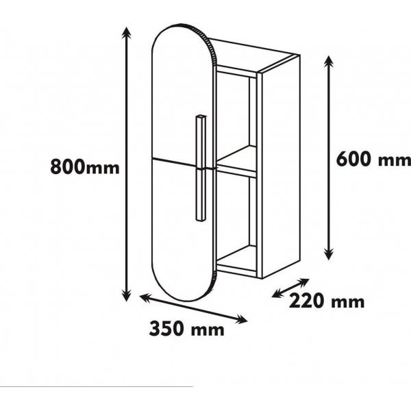 Rose vegghylle - Valnøtt/hvit Rose vegghylle - Valnøtt/hvit