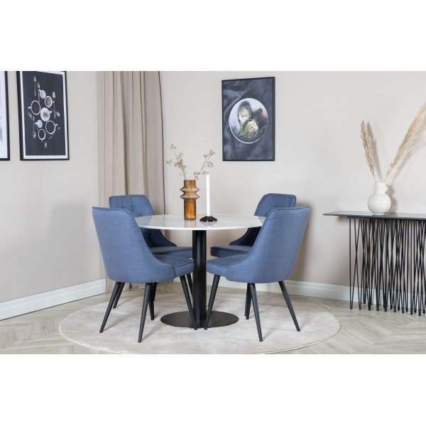Alice Deluxe spisestol - Bl/svart