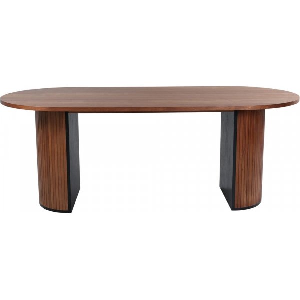 Inter ovalt spisebord - Valntt/svart