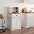 Cucina skap 64 x 45 x 129 cm - Hvit/furu