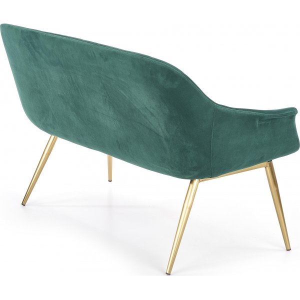 Eirik 2-seters sofa - Mørk grønn/gull Eirik 2-seters sofa - Mørk grønn/gull