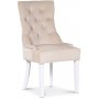 Paris spisegruppe svart bord med 4 Tuva Decotique stoler i beige flyel