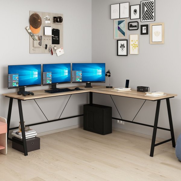 Team hjørnepult 180 x 60 cm - Mørk brun Team hjørnepult 180 x 60 cm - Mørk brun