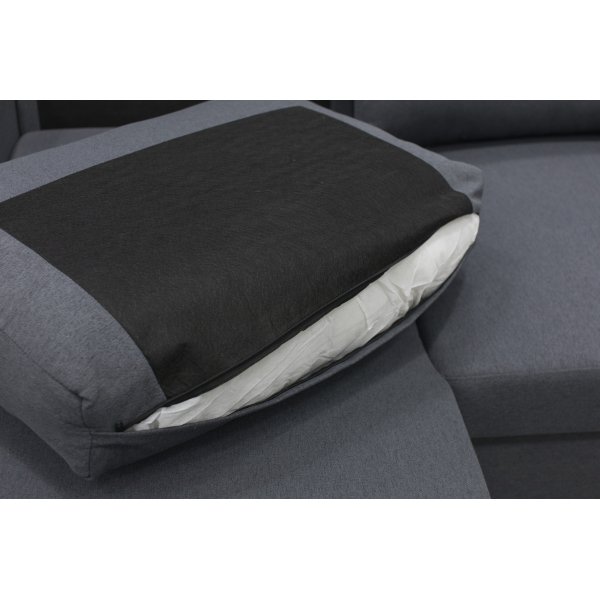 Sofa U-formet sofa 309 cm mørkegrå stoff - Solna + Tekstilrens for møbler Sofa U-formet sofa 309 cm mørkegrå stoff - Solna + Tekstilrens for møbler