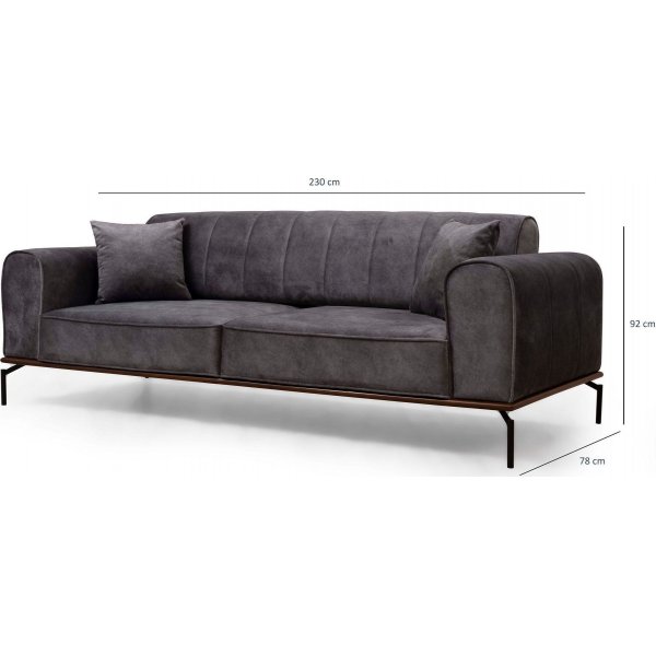 Siesta 3-seters sofa - Antrasitt Siesta 3-seters sofa - Antrasitt