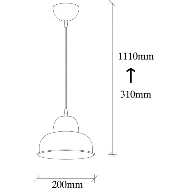 Bergamo taklampe 180-S - Gull
