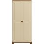 Richmond garderobe med 2 drer - Brun/kremhvit