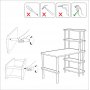 Nano skrivebord 120x70 cm - Sort/furu