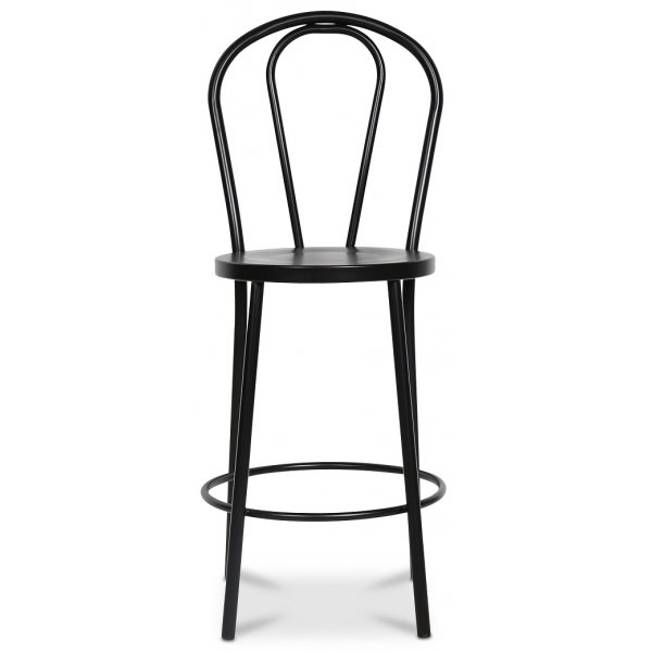 Barstol No 18 (Hy rygg) - Svart metall + Flekkfjerner for mbler