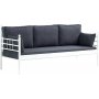 Manyas 3-seters utesofa - Hvit/antrasitt + Tekstilrens for mbler