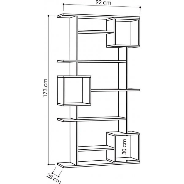 Soto bokhylle - Antrasitt Soto bokhylle - Antrasitt
