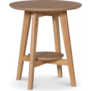 Bridge rundt sidebord Ø50 cm - Eikefinér + Møbelføtter Bridge rundt sidebord Ø50 cm - Eikefinér + Møbelføtter