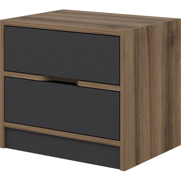 Elina nattbord - Valnøtt/antrasitt Elina nattbord - Valnøtt/antrasitt