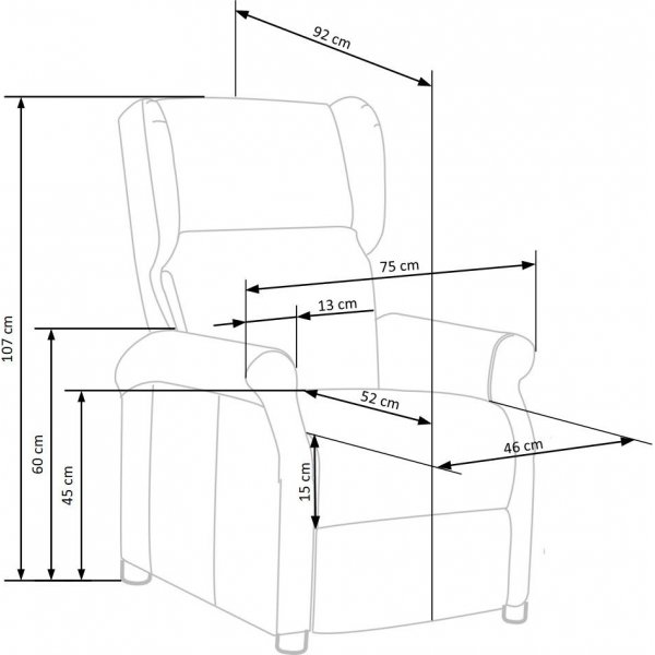Lenestol med lenestol i svart stoff Lenestol med lenestol i svart stoff