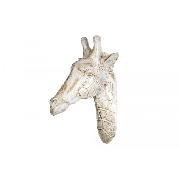 Veggdekorasjon Giraff - Hvit/gull