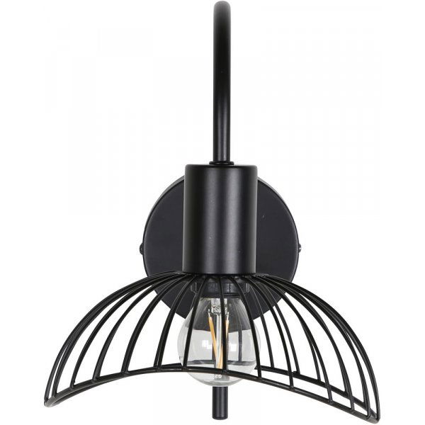 Netthult vegglampe - svart