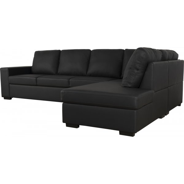 Solna sofa med åpen finish 304 cm høyre - Svart bunnet skinn Solna sofa med åpen finish 304 cm høyre - Svart bunnet skinn