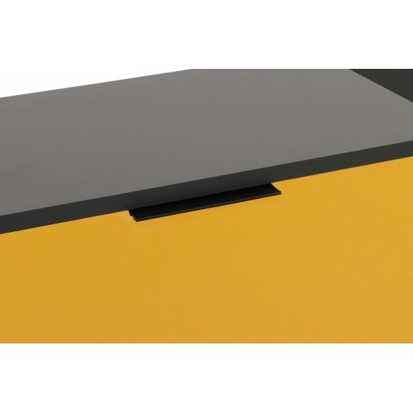 Ibiza mediebenk - Gul/antrasitt