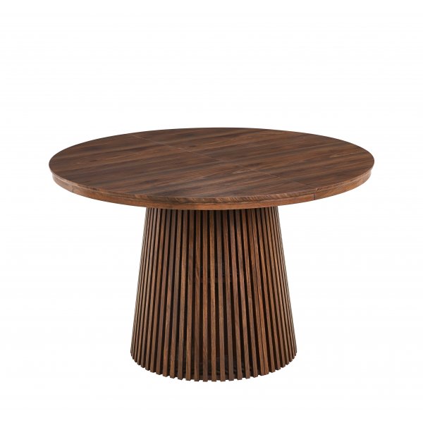 Crossby rundt spisebord uttrekkbart Ø120-200 cm - Valnøtt Crossby rundt spisebord uttrekkbart Ø120-200 cm - Valnøtt