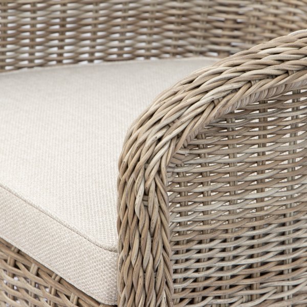 Spisegruppe med 6 stoler og spisebord 180 x 100 cm rotting - Menton/Merkur Spisegruppe med 6 stoler og spisebord 180 x 100 cm rotting - Menton/Merkur