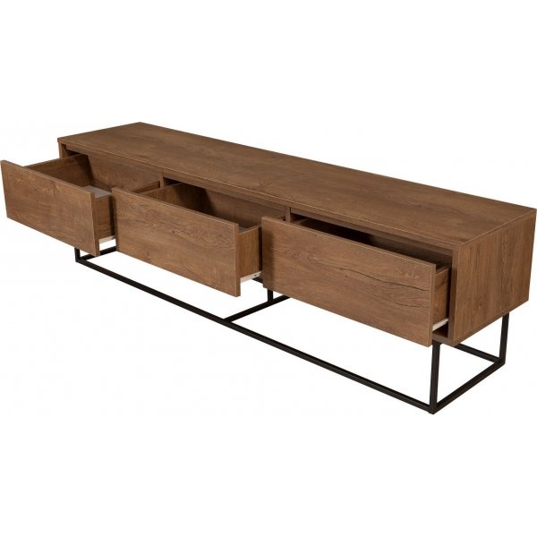 Milo mediebenk, 180 cm - Valntt/svart + Mbelftter