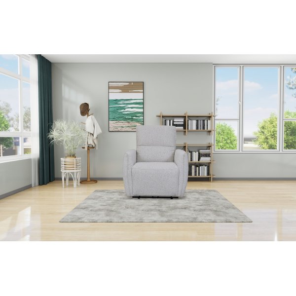 Lenestol Cinema elektrisk lenestol - Lys bouclè Lenestol Cinema elektrisk lenestol - Lys bouclè