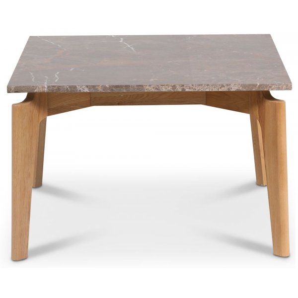 Accent stuebord 75 - Brun marmor / eik Accent stuebord 75 - Brun marmor / eik