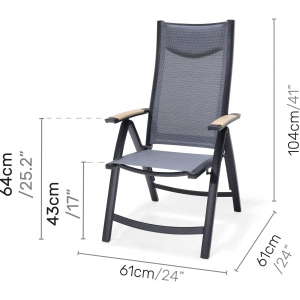 Panama spisegruppe 6 - Sort/teak Panama spisegruppe 6 - Sort/teak