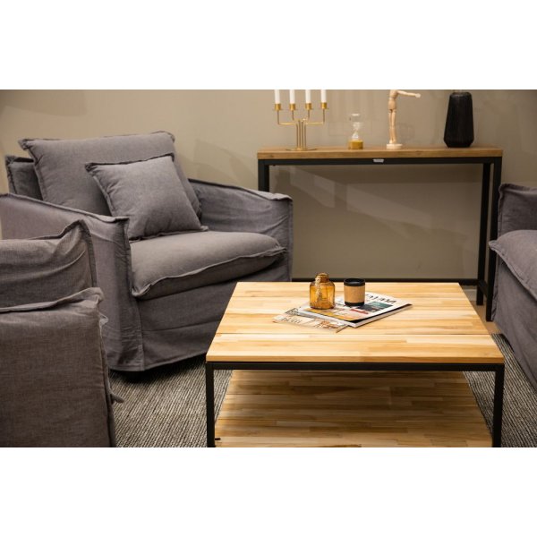 Salongbord Edda - Svart / Naturtre Salongbord Edda - Svart / Naturtre