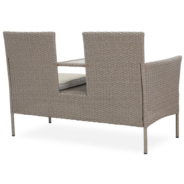 Utesofa / Duosofa i beige rotting