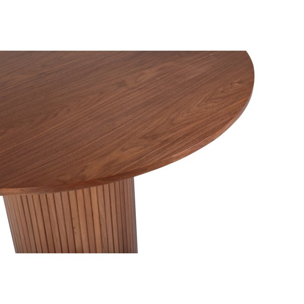 Niv rundt spisebord 110 cm - Svart/valntt