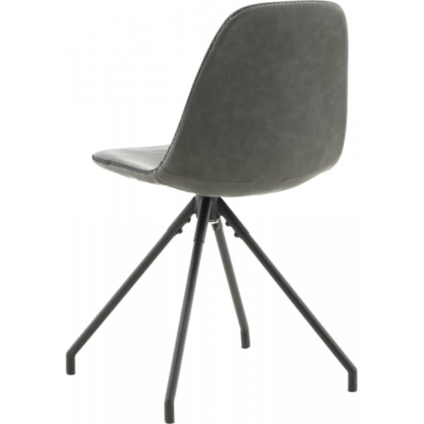 Bridge svingbar spisestol - Sort PU Bridge svingbar spisestol - Sort PU