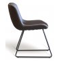 Texas spisegruppe med 6 Texas spisestoler Brun PU + Texas spisebord i betong 180x90 cm