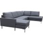 Nova gr U-formet sofa med metallben - D2A