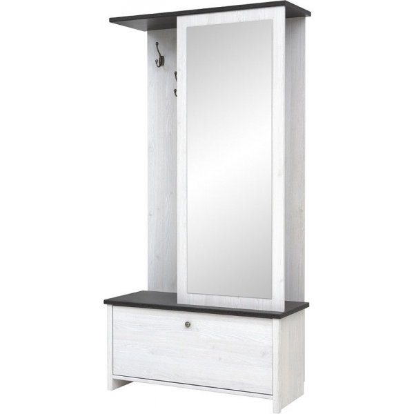 Salvador kleshenger/skoskap - Sort/hvit