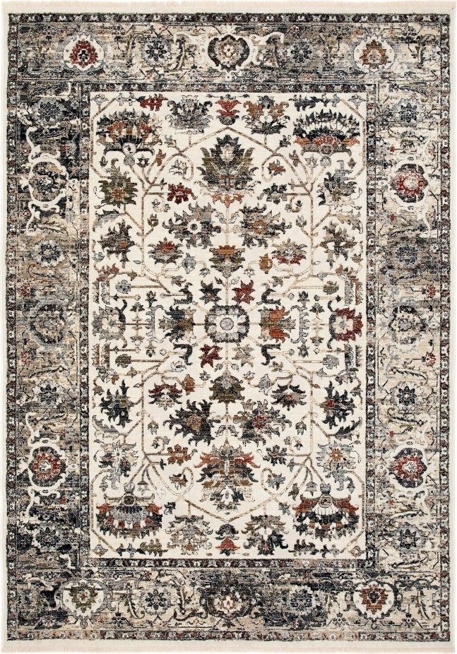 Laura Keshan Creme/Blå - 200x300 cm - Maskinvevde tepper, Tepper